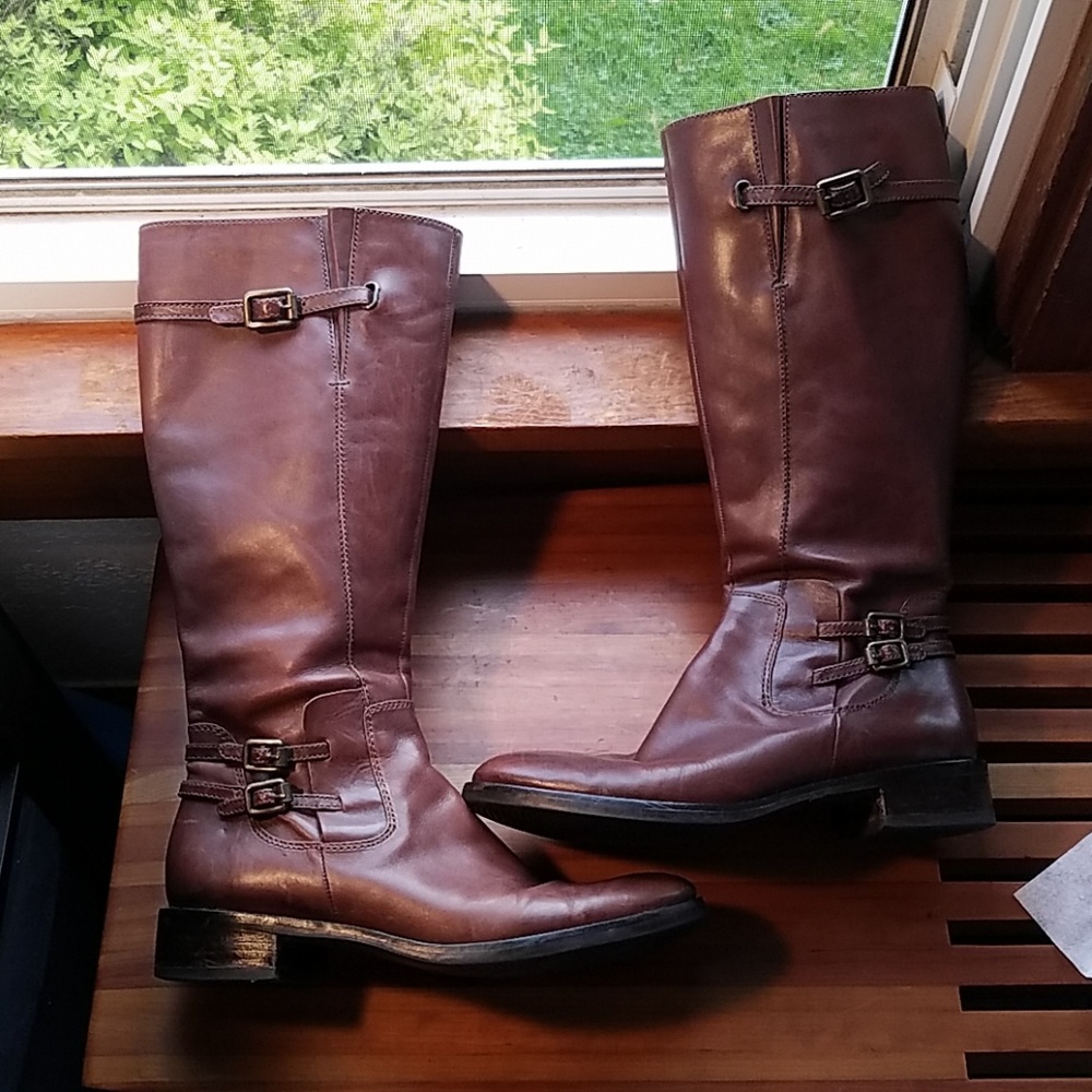 Ecco brown leather riding boots